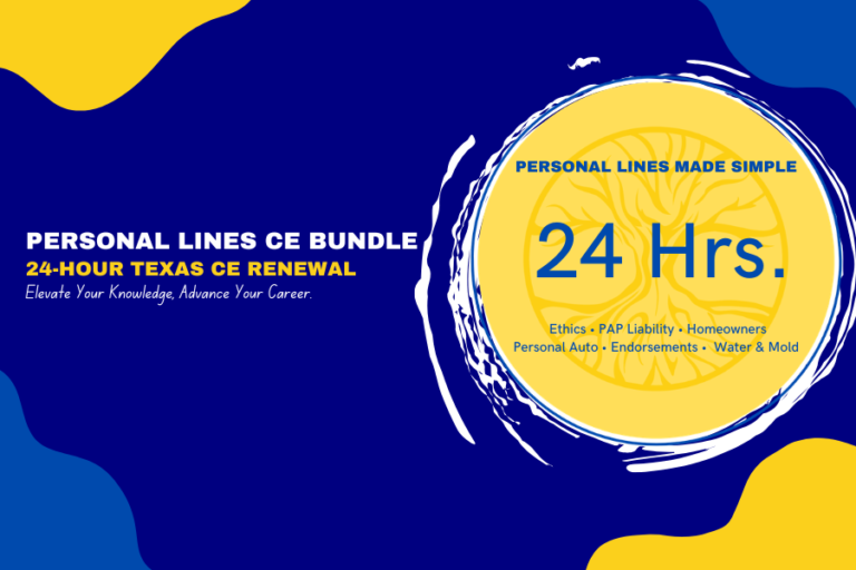 Personal Lines CE Bundle — 24 Hours