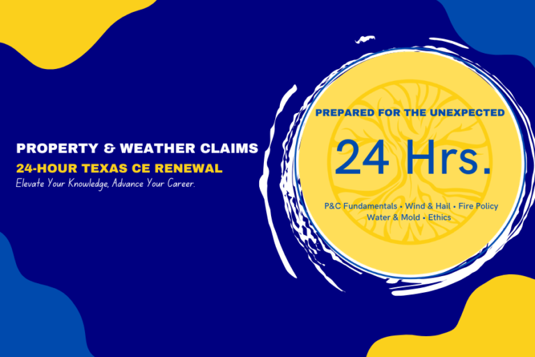 Property & Weather Claims CE Bundle – 24 Hours