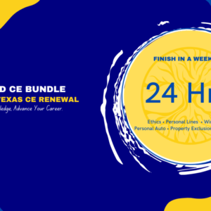 Alt Text: Weekend CE Bundle – 24 Hour Texas Insurance CE Renewal
